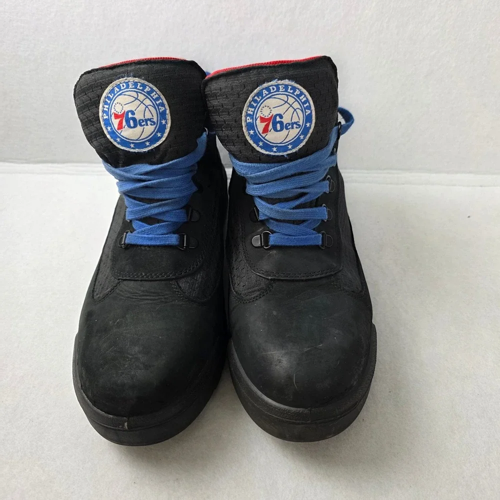 Timberland Philadelphia 76ers NBA Boots Black Blue Red Nubuck Mens TB0A2255